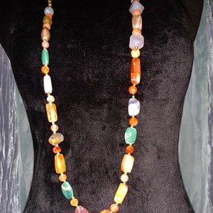SOLD Polished stone necklace